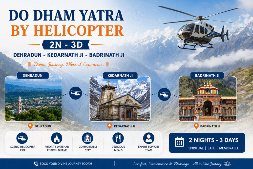 Do Dham Yatra by Helicopter 2N - 3D
