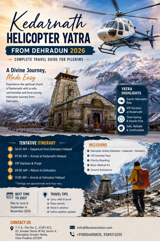 Kedarnath Helicopter Yatra from Dehradun 2026: Complete Travel Guide for Pilgrims