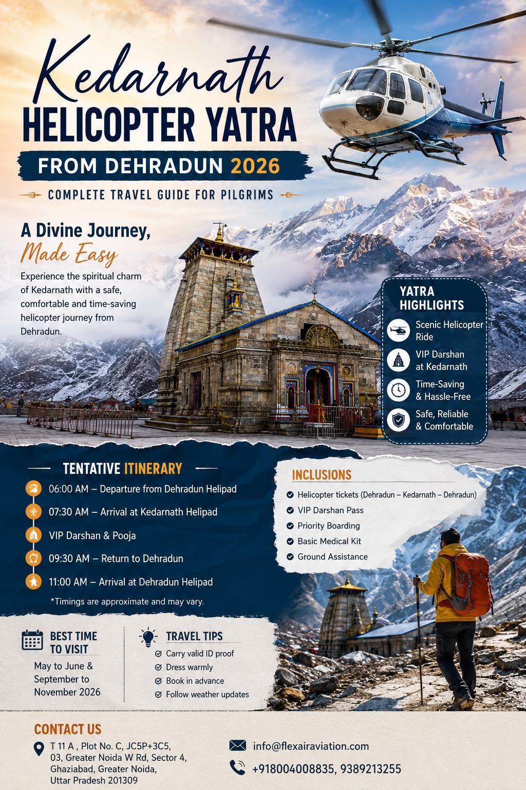 Kedarnath Helicopter Yatra from Dehradun 2026: Complete Travel Guide for Pilgrims